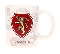 Juego de Tronos - Taza de cerámica con diseño Escudo Lannister (SD Toys SDTHBO02092) Taza Escudo Lannister Game of Thrones, Cerámica, Blanco, 9 cm