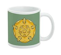 Juego de Tronos Tyrell Sigil Taza de café de cerámica, tazas de regalo novedosas para café, té y bebidas calientes, 325 ml, color blanco