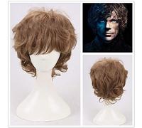 Juego de Tronos Tyrion Lannister Cosplay Peluca Peter Dinklage Rubio Pelo sintético corto rizado + gorro de peluca