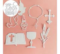 Juego de troqueles de metal para palomas de cruz del Santo Grial, juego INS de troqueles de corte de metal, plantillas de corte de papel, plantilla de bricolaje, troqueles de corte de metal, troqueles