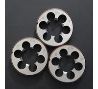 Juego de troqueles de rosca de tubería de acero de alta velocidad, troqueles redondos para G1/8-28, G1/4-19, G3/8-19, G1/2-14, G3/4-14, G1-11, equipo de roscado manual de fontanería y (G1/4-19)