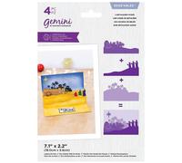 Juego de troqueles met licos Gemini GEM-MD-EDG-BESC para bordes navide os - Escena de Bel n - Talla nica, plateado