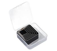Juego de troqueles para cortar cuero de 7 piezas, juego de troqueles perforadores rectangulares en acero aleado, con lados de 20 a 50 mm para cortes limpios, incluye caja de