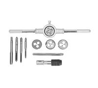 Juego de troqueles para grifo, 10 Uds., Kit de herramientas de rosca métrica de acero de alta resistencia para reparaciones mecánicas automotrices, tamaños M4 M5 M6 M8
