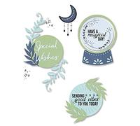Sizzix Juego de Troqueles Framelits, Paquete de 10 con 7 Sellos, Deseos Especiales de Olivia Rose | 665940 | Capítulo 3 2022, Papel Metal, Multicolor, One Size