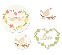 Juego de troqueles Sizzix Thinlits 11PK Mini Love Birds por Lisa Jones, 665484