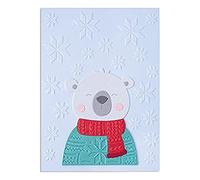 Sizzix Juego de Troqueles Thinlits 4PK con Impresiones texturizadas Cozy Bear de Lisa Jones, 665496, 6,67 cm x 8,57 cm x 0,32 cm, Multicolor, One Size