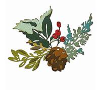 Sizzix Juego de Troqueles Thinlits 6PK Holiday Brushstroke #2 by Tim Holtz, 665578, Acero al Carbono, Mutlicolor, One Size