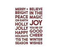 Juego de troqueles Sizzix Thinlits, 9 unidades, texto en negrita, Navidad por Tim Holtz | 666062 | Capítulo 4 2022