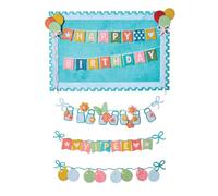 Juego de troqueles Sizzix Thinlits, All About Banners de 49 & Market, 20 troqueles para cortar metal, juego de cumpleaños