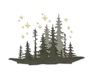Juego de troqueles Sizzix Thinlits Forest Shadows, paquete de 3 unidades, de Tim Holtz | 666334 | Troqueles de metal, finos como una oblea, para álbumes de recortes, estampado o diario