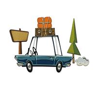 Juego de troqueles Sizzix Thinlits, paquete de 25 unidades, Road Trip Coloreado de Tim Holtz, 666288