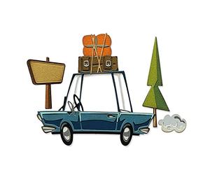 Juego de troqueles Sizzix Thinlits, paquete de 25 unidades, Road Trip Coloreado de Tim Holtz, 666288