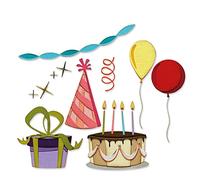 Juego de troqueles Sizzix Thinlits, paquete de 32 unidades, Celebrate Colorize de Tim Holtz, 666285