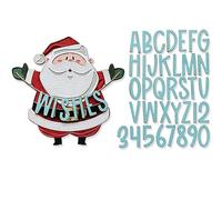 Juego de troqueles Sizzix Thinlits, paquete de 49 unidades, diseño de Papá Noel Colorize, de Tim Holtz, 666338 | Troqueles de corte de metal, finos como una oblea, para álbumes de recortes