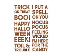 Juego de troqueles Thinlits, paquete de 9 unidades, texto en negrita, para Halloween, de Tim Holtz
