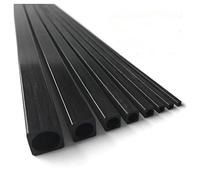 Juego de tubos cuadrados de fibra de carbono, 4 piezas de 1000 mm de longitud, 2 mm a 10 mm de diámetro exterior, tubo circular interior para accesorios de bricolaje modelo RC