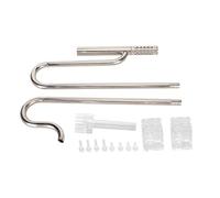 Juego de Tubos de Entrada y Salida, Tubo de Lirio de Acuario de Acero Inoxidable con desnatador de Superficie, Tubo de Salida de Entrada de Metal para pecera de Acero Inoxidable (Agua de 16 mm con