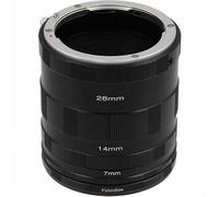Juego de tubos de extensión macro Fotodiox para cámaras réflex Nikon de montura F para fotografía de primeros planos extremos