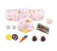 Juego de tubos de hámster y túneles para hámsters, tubos de hurón, accesorios de hámster para jaulas, suministros de ejercicios de hábitat con bolas interactivas para trincheras ocultas de escalada