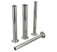 Juego de tubos de relleno de salchichas de acero inoxidable, 4 piezas para una fácil salchicha casera y limpieza rápida apta para lavavajillas (3,8 cm)