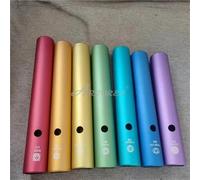Juego de tubos Wah-Wah Campanas de viento coloridas con tubo wah-wah metal siete chakras, instrumentos sanación sonora for yoga y meditación(Set 7 PCS)