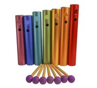 Juego De Tubos Wah-Wah Campanas musicales de tubo Wah-Wah coloridas for niños, instrumento percusión, sanación sonora, yoga y meditación, regalo(7Pcs Set)