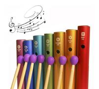 Juego de tubos Wah-Wah de aluminio, instrumento de percusión manual para terapia musical de relajación, incluye tonos de resonancia de 512 Hz-960 Hz para acompañamiento musical de banda