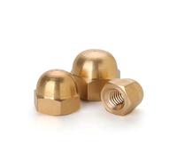 Juego de tuercas bellotas de latón, 1-10 piezas M3 M4 M5 M6 M8 M10 M12 M14 M16 M18 M20 Tuercas ciegas de cobre for una fijación segura(M10 5pcs)