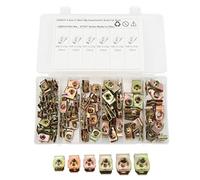 Juego de tuercas con inserto galvanizado de color, 100 unidades, de acero inoxidable, para chapa de automóviles; tuercas remachables M4, M5, M6 y M8 para reparación de coches y mot