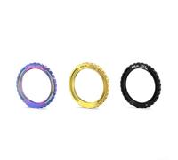 Juego de tuercas de anillo de bloqueo y cubierta para juegos de ruedas Campagnolo CP con rosca M34xP0.75 Especificación para frenos de disco de bloqueo central (negro)