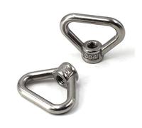 Juego de tuercas de ojo de acero inoxidable 304 M16 con forma de anillo triangular para elevación, 2 piezas