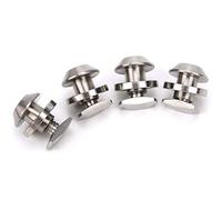 Juego de tuercas de perno de freno de disco de aleación de titanio para bicicleta plegable, juego de tornillos de freno tipo J, kit de montaje de bicicleta liviano con prevención