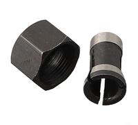Juego de tuercas de tornillo M15 y portabrocas para fresadora eléctrica o fresadora, acero al carbono, se adapta a brocas de 6 mm, 6,35 mm, 8 mm, 2 unidades, negro (8 mm)