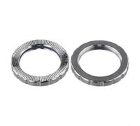 Juego de tuercas exteriores de acero para bicicleta eléctrica Bafang M500 para motores M600 M420, accesorios de fijación de rueda de cadena, color plateado, paquete de 2