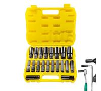 Juego de tuercas extra profundas, kit llaves de vaso 8-32 mm con adaptador de 13 mm - 20 piezas adaptador extensor 13 mm para mantenimiento del coche e industrial