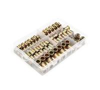 Juego de tuercas remachables de cabeza plana de acero al carbono, M4, M5, M6, M8, M10 y M12, varios tamaños, 210/165/100 unidades(100PCS M3-M8)