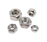 Juego de tuercas seguridad acero inoxidable, piedras tuerca hexagonal, 10/25/50/100/200/500 piezas M1 .2 .4 .6 M2 .5 M3 M4 M5 M6 M8 M10 M12 DIN934 A2 304 Tuerca(100pcs M1)