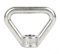 Juego de tuercas triangulares de acero inoxidable 304, tuerca de anillo de elevación trapezoidal M8 M10, sujetadores de tornillo resistentes para accesorios de escalada industriales marinos, 4 (M10)