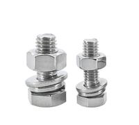 Juego de tuercas y pernos hexagonales de acero inoxidable 304 - M4 M5 M6 M8 M10 M12 - Tornillos de extensión completa for procesamiento de metales(30mm,M12 (2set))