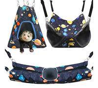Juego de túnel y tienda de campaña para hurones, cobayas, túnel impermeable de forro polar, hamaca para conejos, erizos, ratas, chinchillas, accesorios para jaulas de animales pequeños 3 en 1