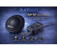 Juego de tweeters Audison Prima AP 1P 25mm con desviadores de cable, 150 vati...
