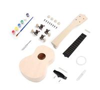 Juego de ukelele de 21 pulgadas para pintar, hecho a mano, haz tu propio ukelele para niños, proyecto de arte, instrumento de cuerda, regalo para niños, instrumento musical apto para niños