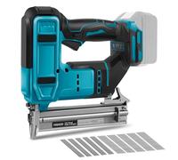 Juego de uñas de batería 18GA, compatible con Makita 18V 2 en 1 pistola de clavos sin escobillas con 500 clavos y 500 abrazaderas, para bricolaje, carpintería