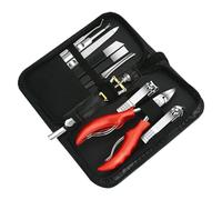 Juego de uñas de uñas, kit de herramientas de cuidado personal con estuche de uñas de acero inoxidable 10x, corte de uñas para viajes a casa