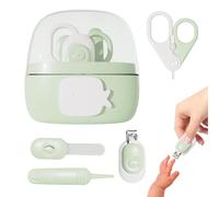 Juego de uñas para bebés, kit de uñas para bebés | Cortaúñas de dibujos animados 4 en 1,Juego de tijeras de uñas, pinzas de lima, tijeras, cuidado de aseo para niños y niñas, guardería
