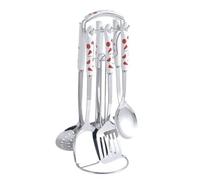 Juego de utensilios cocina cerámica y acero inoxidable, juego 7 cucharas, diámetro 41 cm(D)
