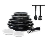 Juego de utensilios de cocina Arthur Martin 10 piezas aluminio negro mate antiadherente