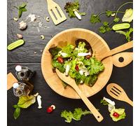 Juego de utensilios de cocina Cuchara de palo y espátula Juego de 6 unidades Sostenible Bambú Klarstein