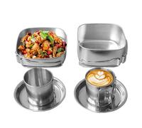 Juego de Utensilios de Cocina de Acero Inoxidable | Juego de Menaje de Cocina de Acero Inoxidable - 6 Piezas Portátil para Senderismo Montañismo Pícnic Interiores